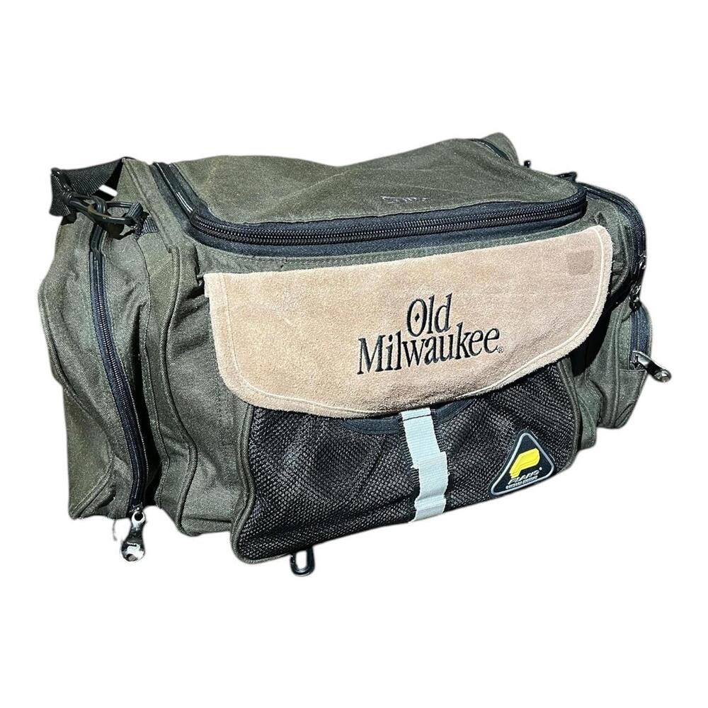Vtg Old Milwaukee Plano Large Gear Bag Guide Fishing